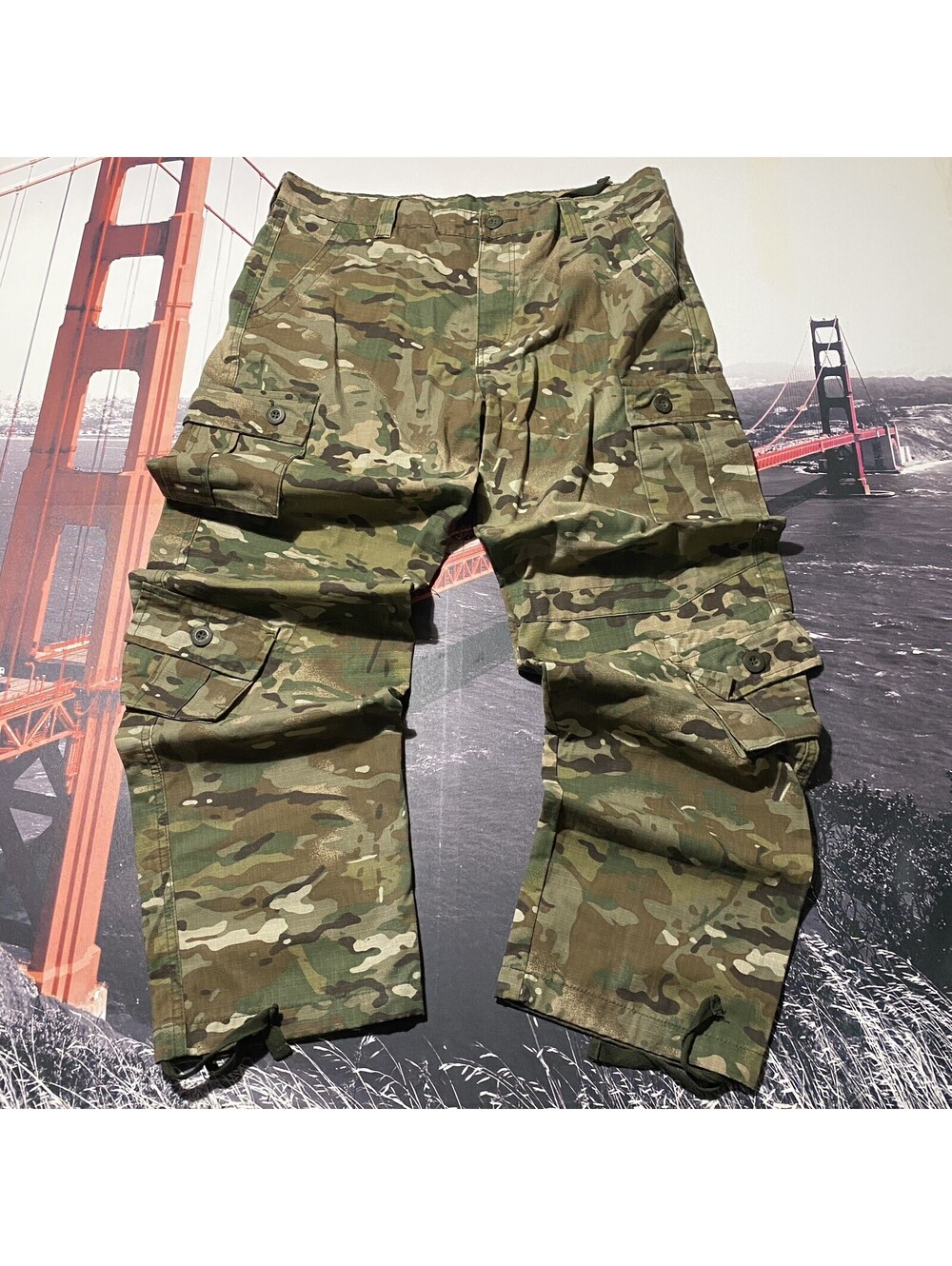 AKARMY Must Way Mens Sz 38 Military Army Camo Combat Cargo Pockets Pants trooper